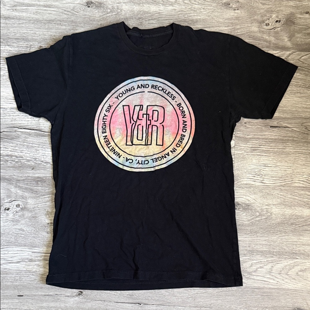 Young & Reckless Black Tee with Colorful Logo